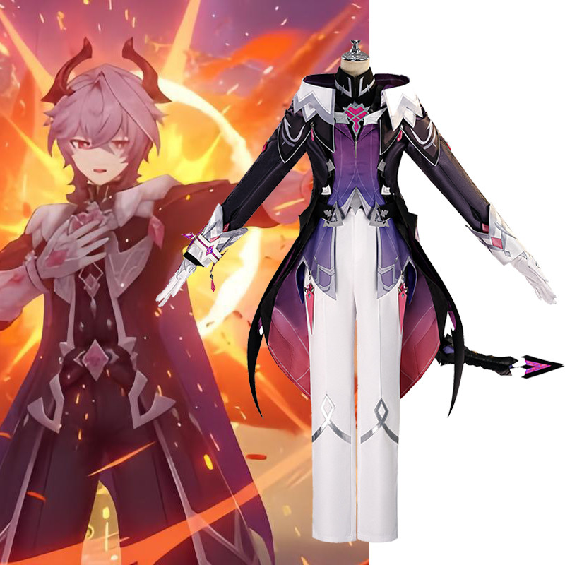 Genshin Impact ชุดคอสเพลย์Durin สำหรับผู้หญิง พร้อมวิกผมและรองเท้า