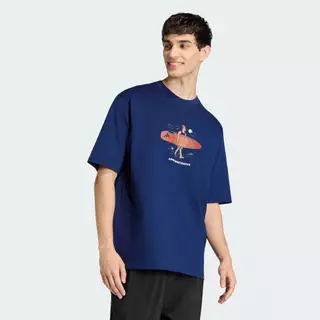 adidas ไลฟ์สไตล์ เสื้อยืดพิมพ์ลาย DOODLE STAND-UP PADDLE ผู้ชาย สีน้ำเงิน KB4902