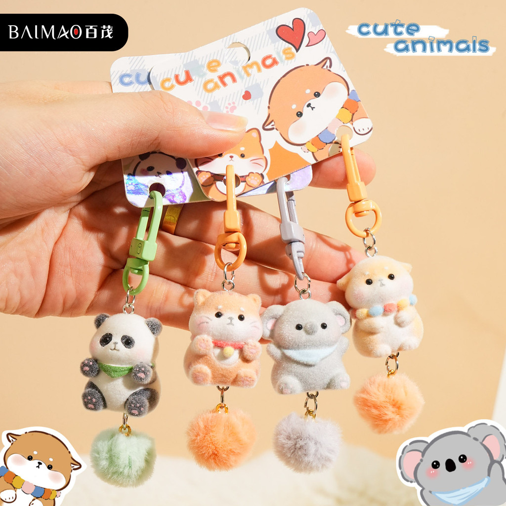 สัตว์เลี้ยงน่ารัก Paradise Little Nose Ga คู่พวงกุญแจหัวเข็มขัดสร้างสรรค์ตุ๊กตาเรซิ่นคู่พวงกุญแจจี้กระเป๋า