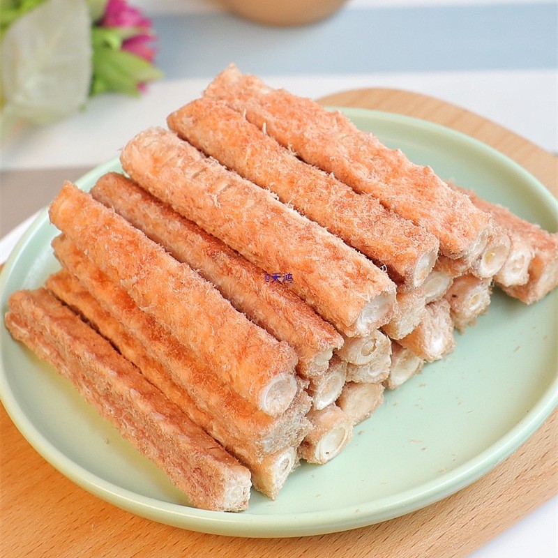 ของว่างที่มีคุณค่าทางโภชนาการแสนอร่อย Dog Molar Stick Freeze-Dried Salmon Bone Shark แคลเซียม-บรรจุก