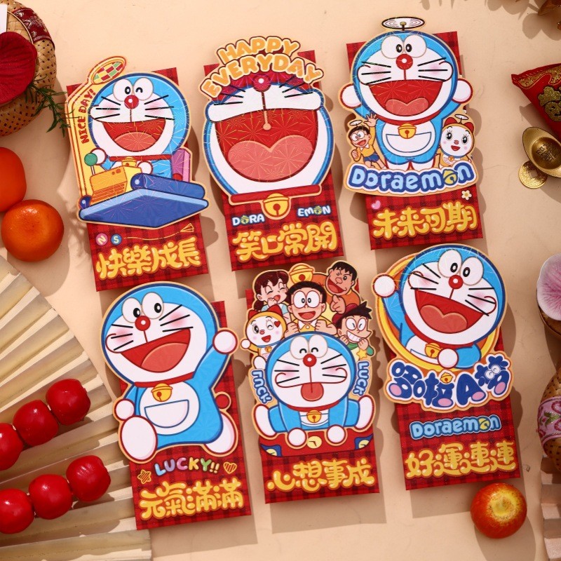 Sanrio Kuromi Cinnamoroll ซองจดหมายสีแดง ซองอั่งเปา 2026 ปีม้า Labubu Shin Chan Doraemon Lucky Money Packet Creative Angpao สําหรับปีใหม่ - รูปที่ 5
