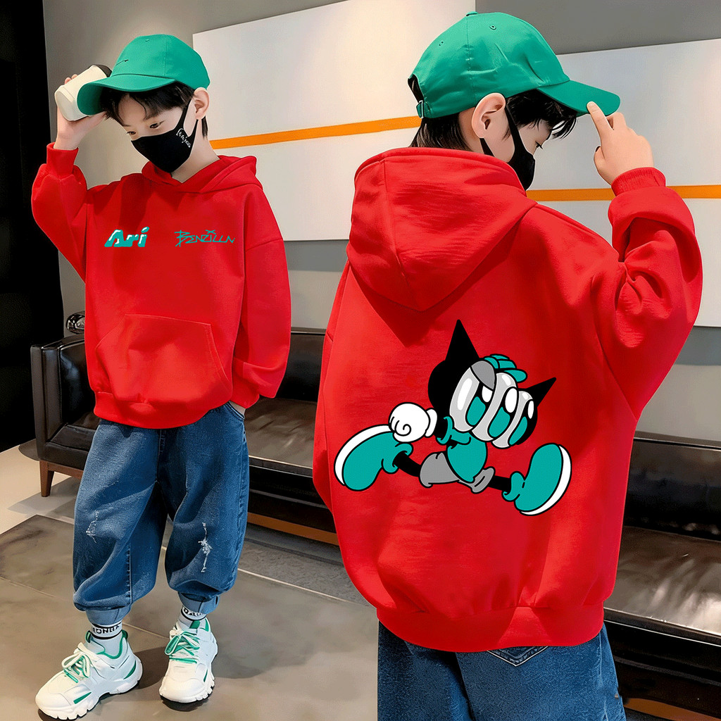 เด็ก Hoodies Benzilla x Ari Jersey Graphic Casual เสื้อฮูด Ari Running Ari Football kids Hoodie Y2k 
