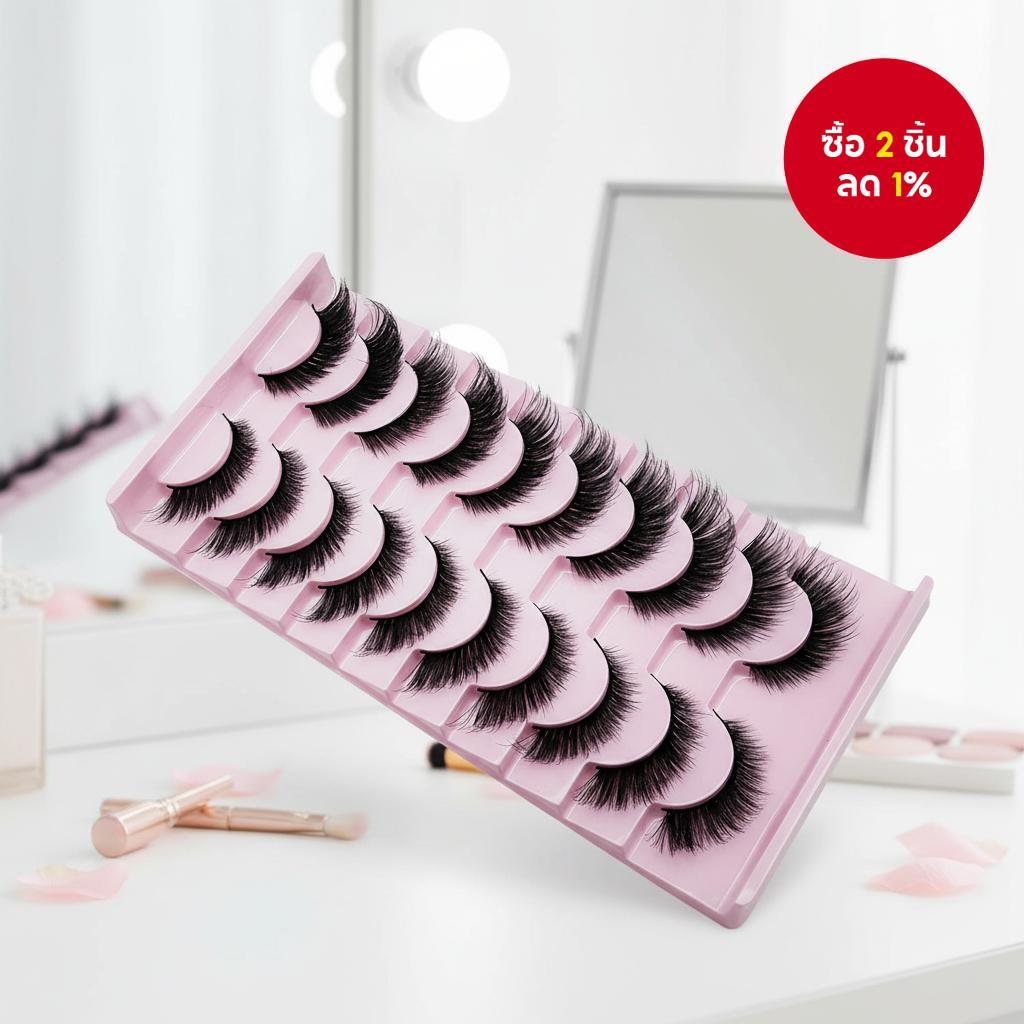 10 ชุด ขนตาปลอม Angel แบบฟัฟฟี่ สไตล์ธรรมชาติ ขนาด 0.63 นิ้ว สําหรับต่อขนตาให้ดูโดดเด่น