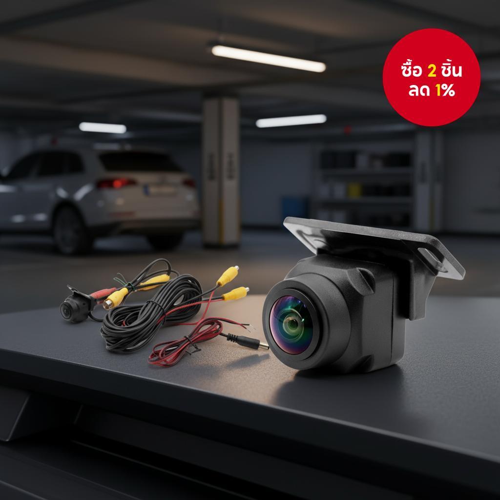 กล้องฟิชอายมุมกว้าง 170 องศา HD AHD สําหรับถอยหลังหน้ารถและหลังรถแบบสากล CCD