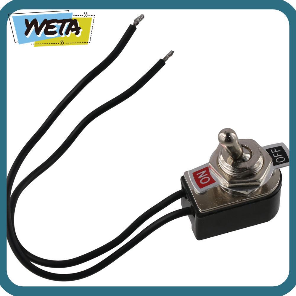 YVETA Toggle Switch, 2 Pin Mini Toggle Rocker Switch, คุณภาพสูง 5 ตะกั่ว AC 6A/125V 3A/250V ON/Latch