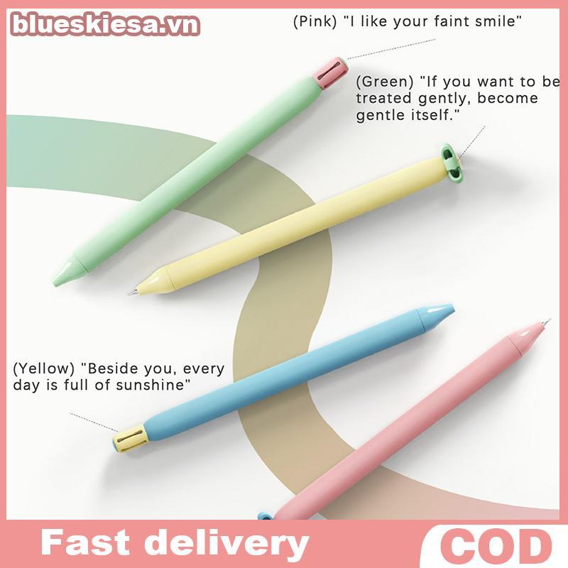 BL 1/4 ชิ้นสร้างสรรค์ดอกไม้ขนาดเล็ก Push-Button 0.5 มม.สีดํา Quiz ปากกาปากกา/เครื่องเขียน/ลายเซ็นปาก