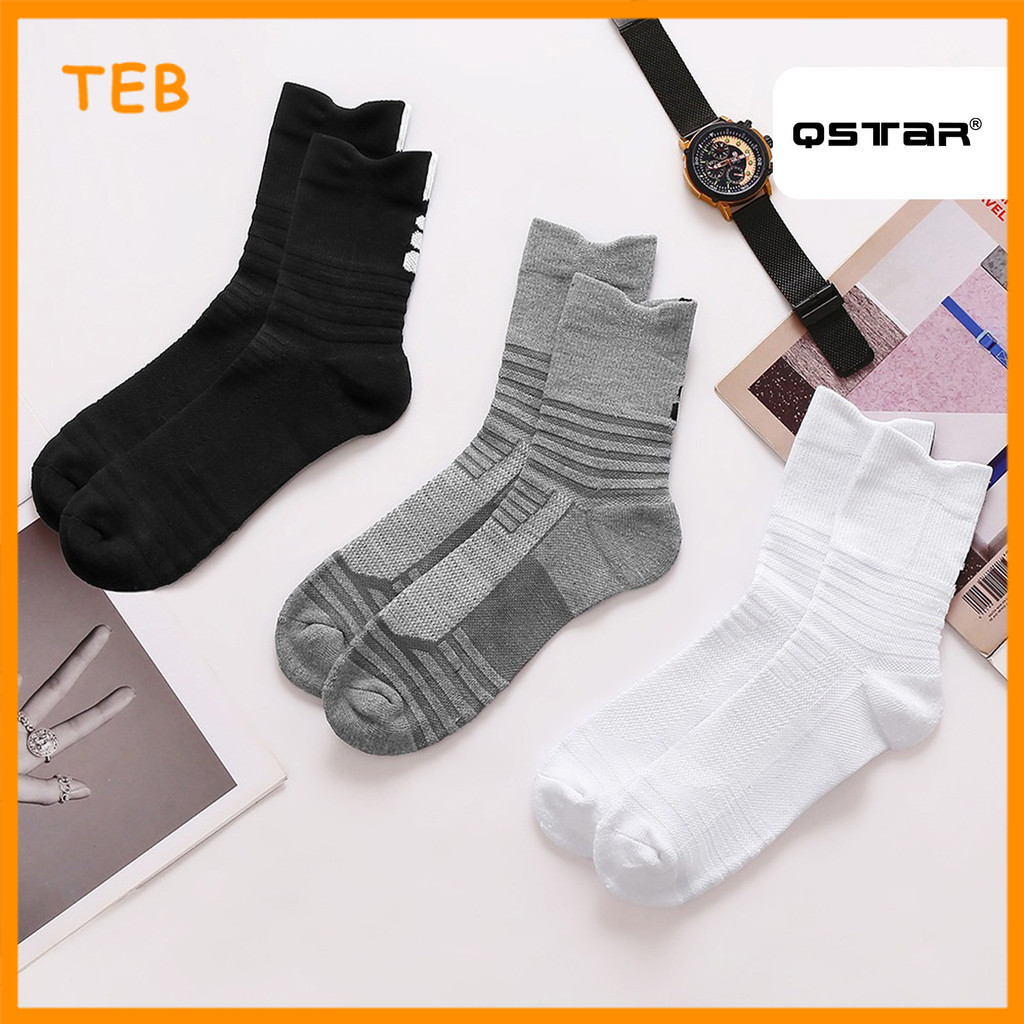 QSTAR Stokin Sukan Kualiti Tinggi / ถุงเท้ากีฬา Breathable Running Cycling Training