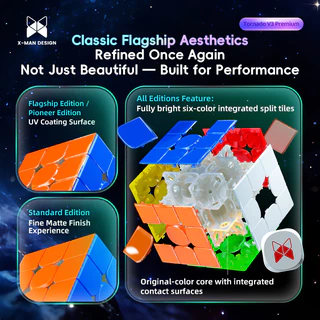 QiYi X-Man Tornado V3M Premium 3x3 Magnetic Cube Professional Tornado V3 Premium Pioneer UV Flagship UV Standard Puzzle Toy