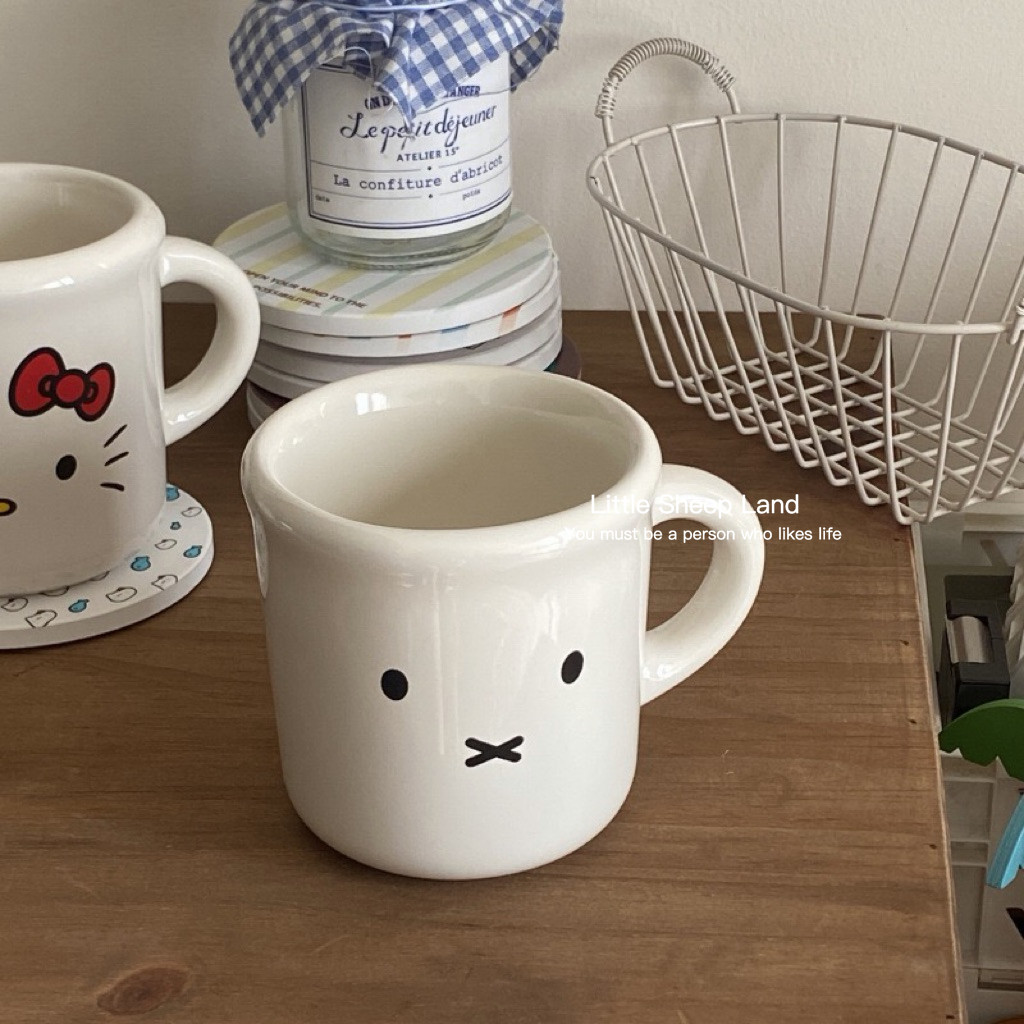 แก้วมัค แก้ว แก้วกาแฟ มีที่จับ รูปmiffy &kitty 350ml สำหรับร้านกาแฟ ราคา ถูกที่สุด ดีลบีเคเค แกลเลอรีภาพที่ 7