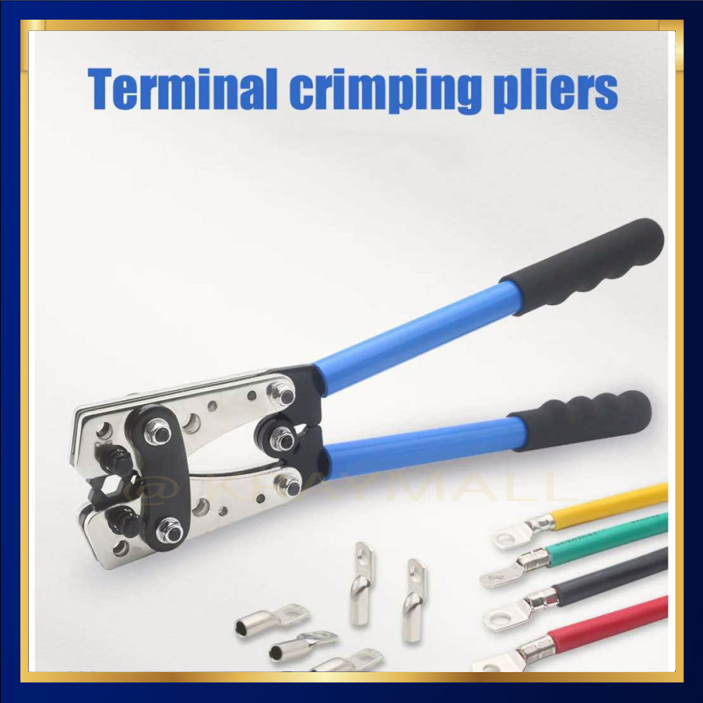 Crimping สายไฟ Bare Terminal คีม 9-0 AWG 6-50mm2 - HX-50B