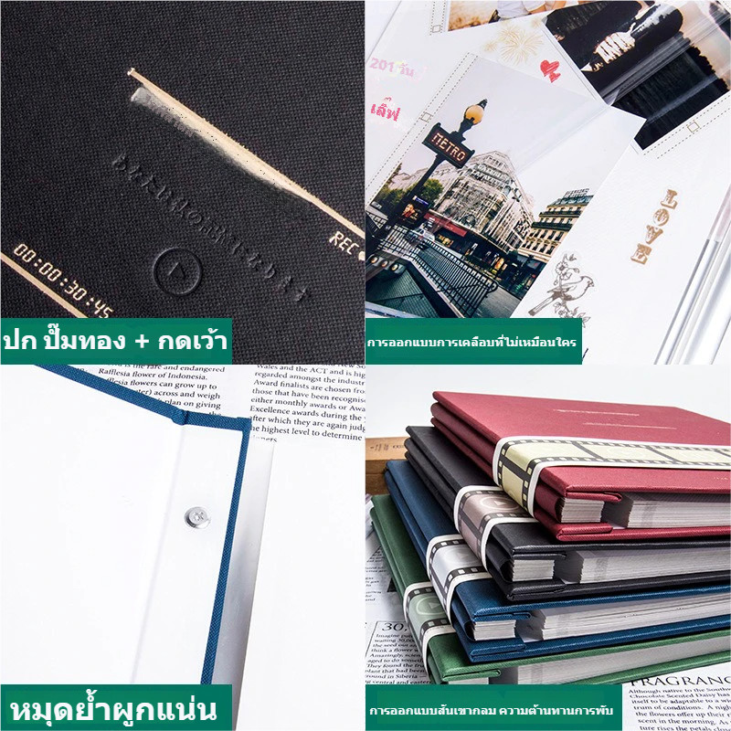 อัลบั้มรูป แบบซีล DIY มีกาวในตัว 50 หน้า แข็งแรง อัลบั้มรูป 8.5*10.5นิ้ว ใส่รูปหลายขนาด สไตล์ญี่ปุ่น การ์ด รูปภาพสมุดภาพ - รูปที่ 3