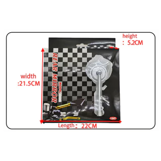 กระจกมองหลังรถจักรยานยนต์รอบกระจกมองหลังมุมมองกว้างปรับสะท้อนแสง / Motorcycle rearview mirror anti-high beam lamp