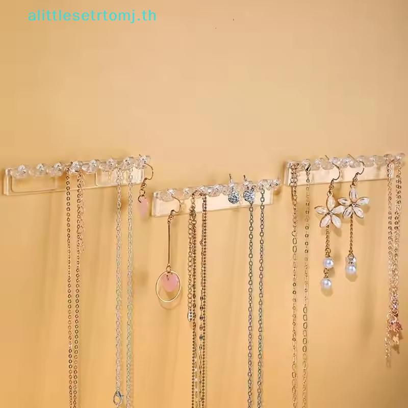 Alittlese 3 แพ็คผู้ถือสร้อยคอ,สร้อยคอติดผนัง 8 ตะขอ,สําหรับเครื่องประดับ,กําไล,สร้อยข้อมือและแหวน TH