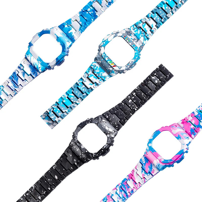 สายโลหะโลหะผสมไทเทเนียมสําหรับ Casio G-Shock DW5600/DW5000/GW-5600/GW-5000 – สายนาฬิกาสี่เหลี่ยมเล็ก