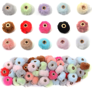 10ชิ้นใหม่เลียนแบบกระต่ายขนหลุมขนาดใหญ่ลูกปัด,ที่มีสีสันตรงหลุมตุ๊กตา ตัวเว้นวรรค ลูกปัด,ห่วงโซ่โทรศัพท์มือถือสร้อยคอลูกปัดหลวม,ทําเองเครื่องประดับเคร
