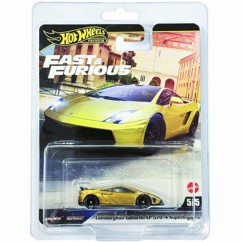 [เคสป้องกันฟรี] Hot Wheels Gold Label Speed and Passion Lamborghini LP 570-4 ยางพื้นยางเหล็ก CQOR
