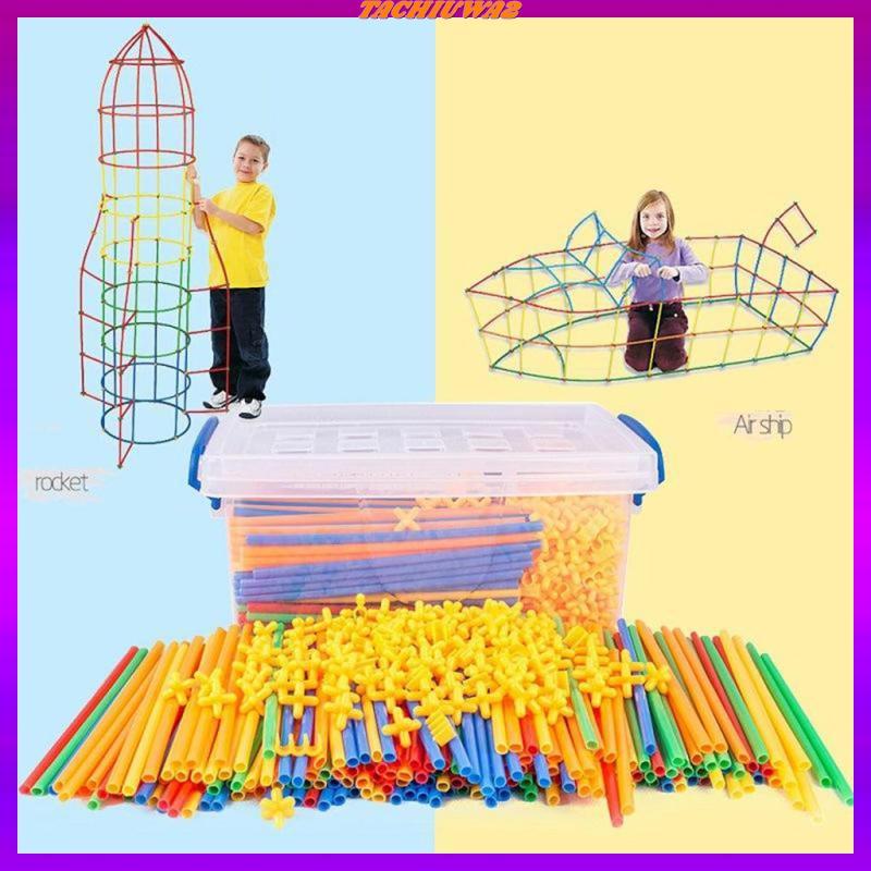 [Tachiuwa2] 300 ชิ้นฟาง Constructor Construction Fort Building เกมพัฒนาของเล่น
