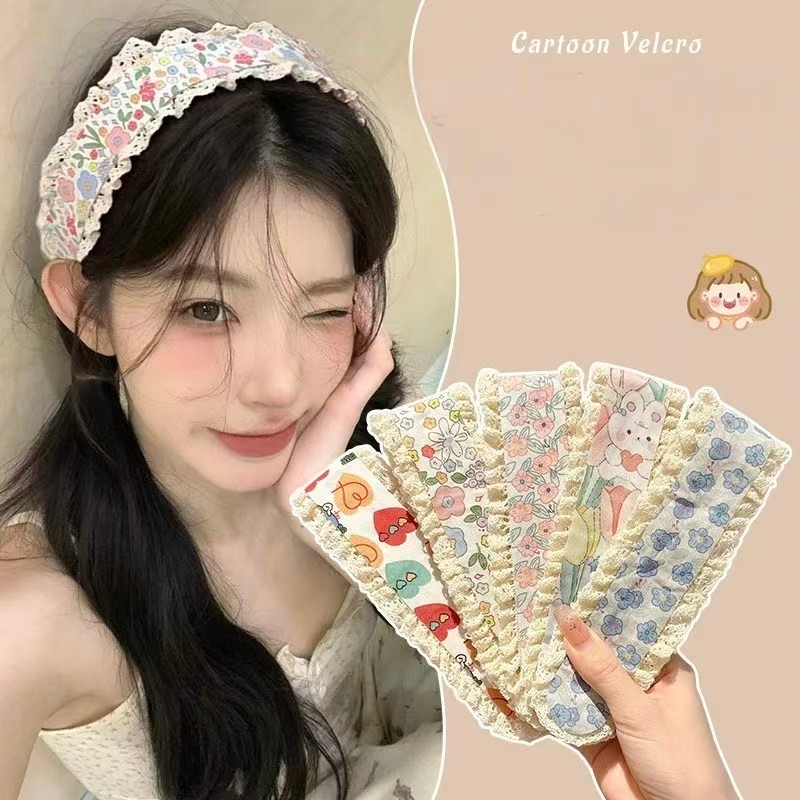 ใหม่ถักดอกไม้ ตีนตุ๊กแก ผมวงแฟชั่นสาวหวานคาดศีรษะอุปกรณ์ผม