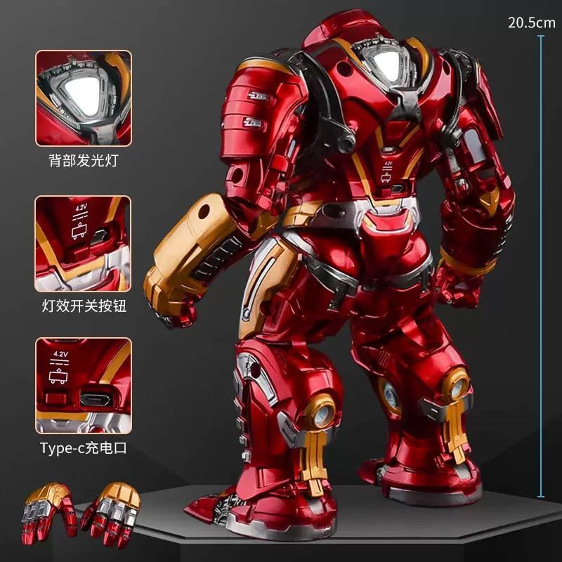 อะนิเมะจีนของแท้ Marvel Anti-Hulk Armor Luminous Version Action Figure รุ่น Hulk Avengers ของเล่น