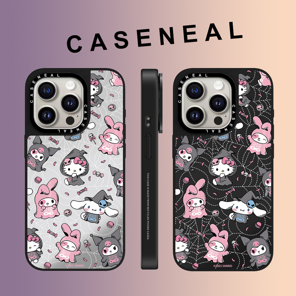 CASENEAL ชุดนอนการ์ตูน Graffiti กระจกด้านหน้าอะคริลิคใสเคสโทรศัพท์สําหรับ iPhone 17 Pro Max 16 ProMax 15Pro 14 Plus 13 12 โทรศัพท์กันกระแทกขอบนุ่มฮาร์ดป้องกันกรณี