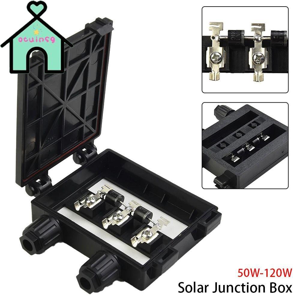 OTUINSG 1 ชิ้น PV โมดูลกล่อง,เครื่องมือทดสอบไฟฟ้าสีดํากล่อง,ทนทาน 50W-120W 6A สําหรับ 6.5A แผง IP65 