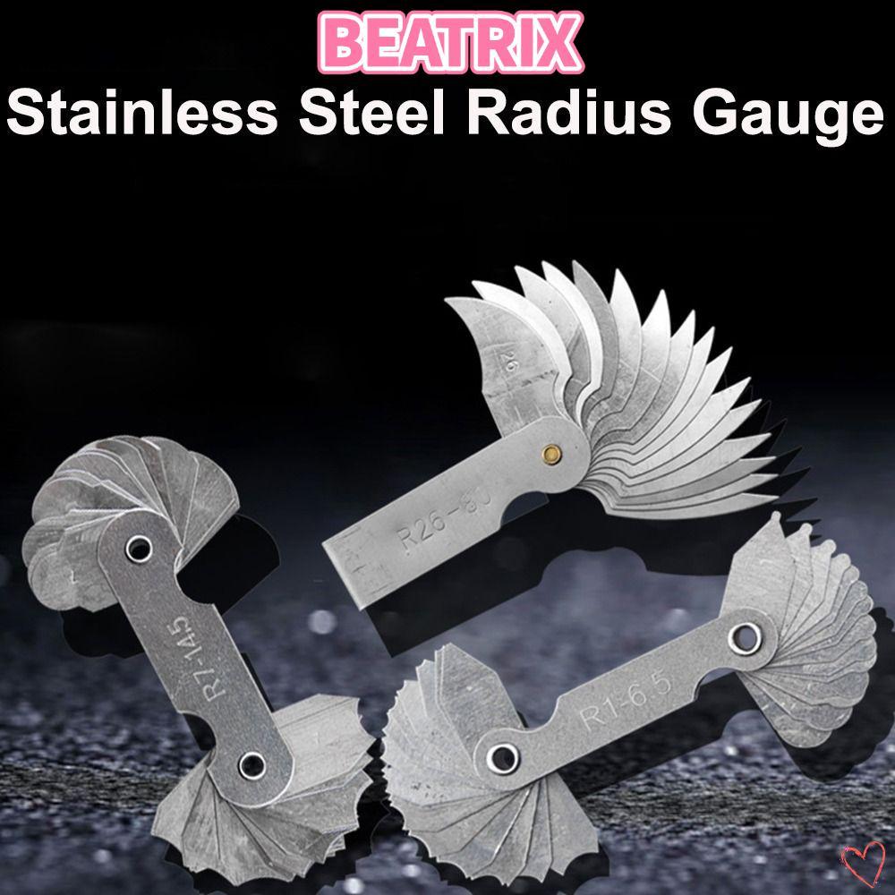 บีทริกซ์‌ 16 ชิ้น/เซ็ต Radius Gauge Radius Fillet Gauge วัด Gage Arc เครื่องมือวัดการวัดศูนย์