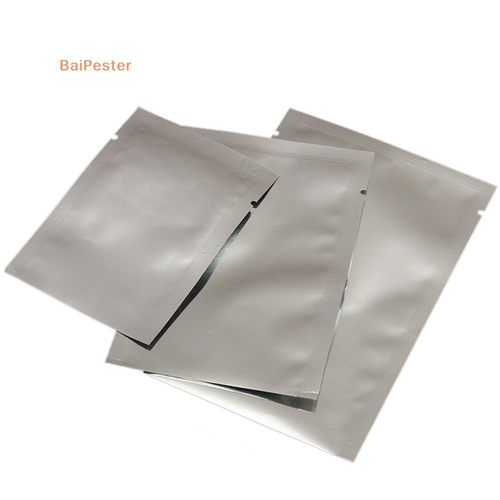 [BaiPester] 100 x Silver Aluminium Foil Mylar Bag Vacuum Bags Sealer Food Storage Paage