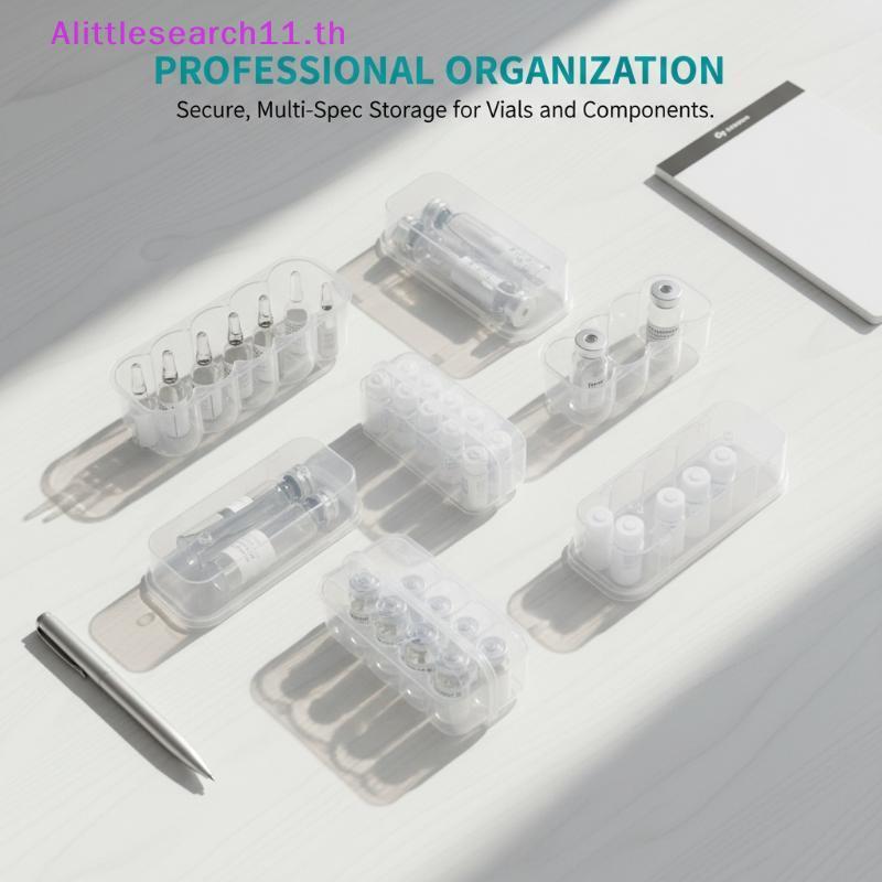 Anlittlesearch11 4/10 ชิ้น Staable พลาสติก Microtube กล่องเก็บ 3ML 2/4/6/24-Slot Vial Storage Case C
