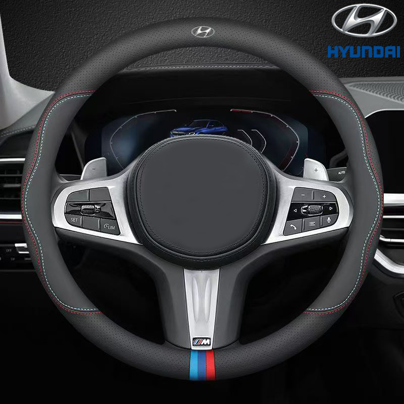 HYUNDAI CRETA N Line IONIQ 5 SANTA FE PALISADE STARGAZER STARIA หนังไมโครไฟเบอร์ หุ้มพวงมาลัยรถยนต์ 