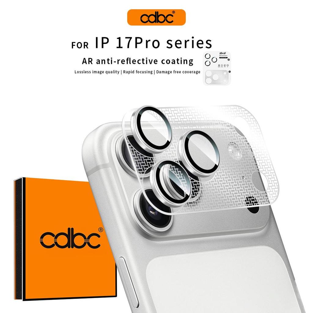 CDBC iPhone 17 Pro Max/iPhone 17 Pro Cicada Wing Lens Protector, ไม่มีแสงสะท้อน AR เคลือบ, ความแข็งป