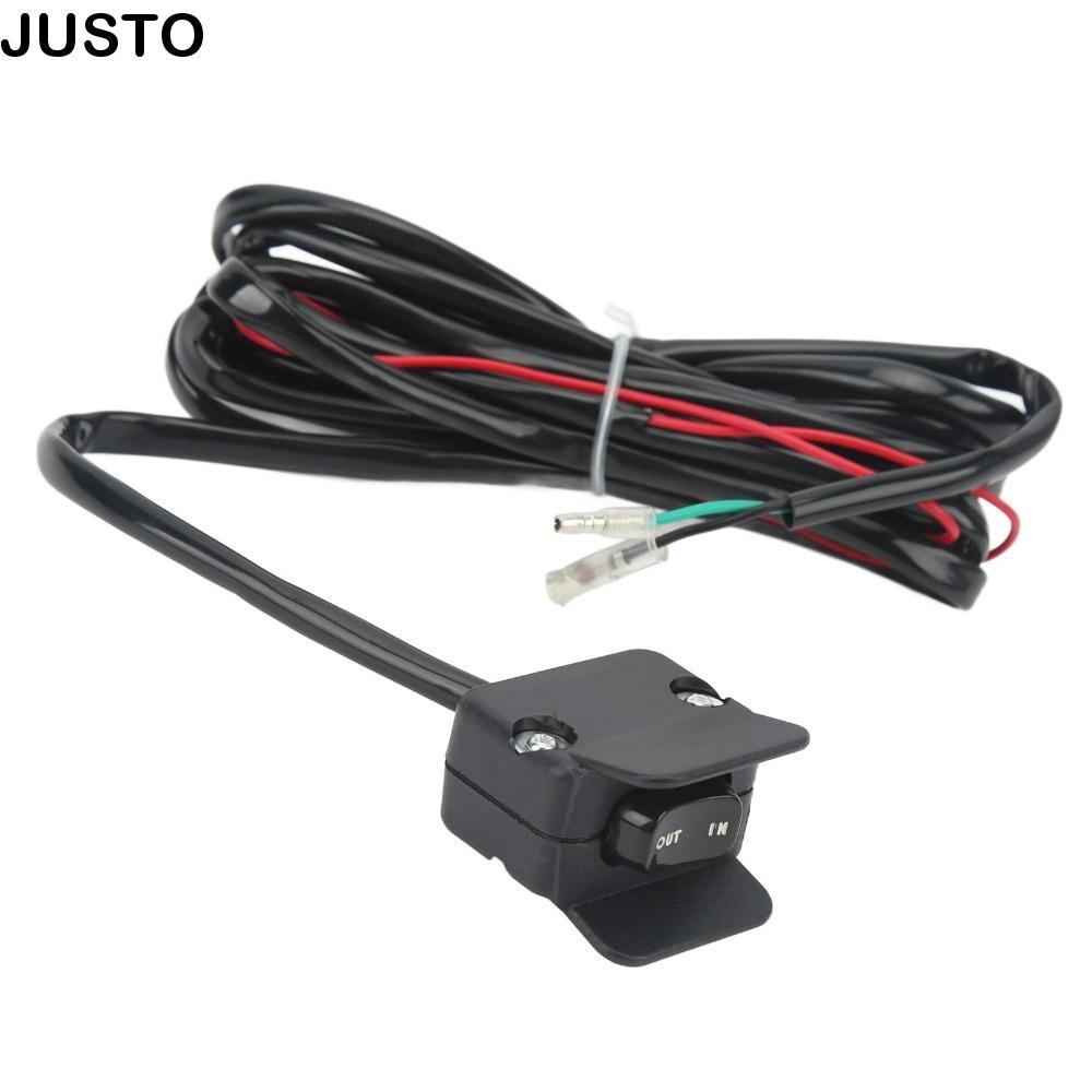 JUSTO สายควบคุมแฮนด์, สายควบคุม 12V Winch Rocker Switch, สวิตช์เปลี่ยนความยาว 3 เมตร Thumb Switch สํ
