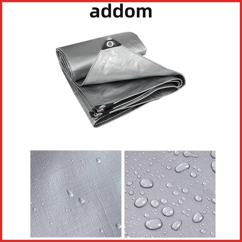 ADDOM ผ้าใบ PE, 2mX3m เต็นท์แคมป์ปิ้งผ้ากันฝน,ผ้ากันน้ําเรือรถบรรทุกหลังคากันสาดผ้าคลุมเฟอร์นิเจอร์ 