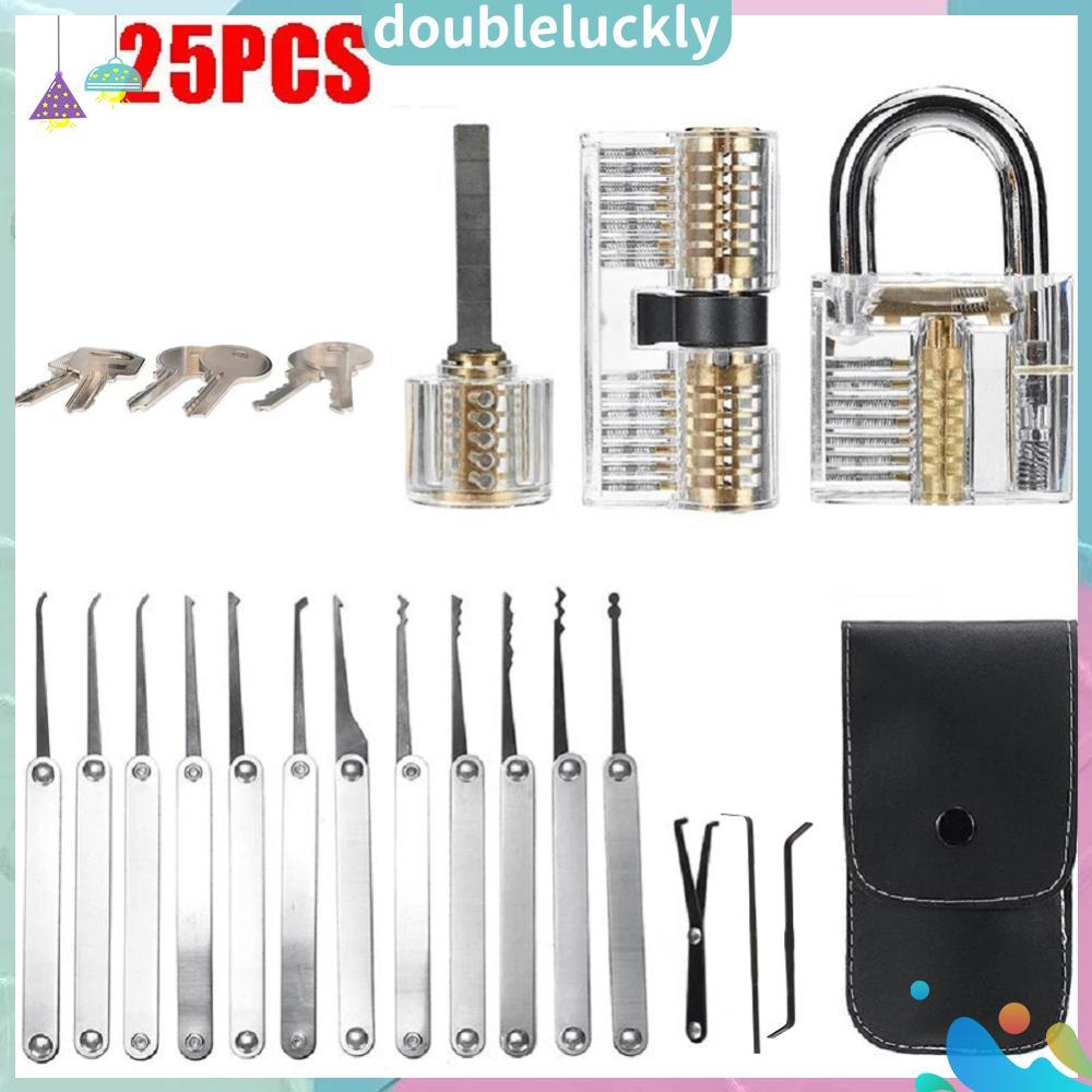 ปลดล็อคล็อค Practice Lock Pick Set Key Extractor Removing Hooks ฮาร์ดแวร์
