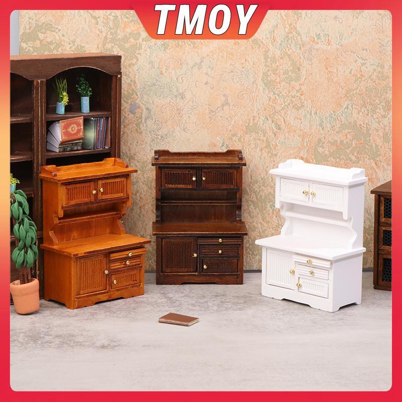 TMOY 1/12 Dollhouse Mini Sideboard ตู้หนังสือตุ๊กตาบ้าน Miniature ห้องครัวเฟอร์นิเจอร์ตกแต่งของเล่นตุ๊กตา House Living ฉากอุปกรณ์เสริม TMOY