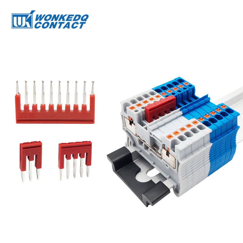 10 ชิ้น FBS10-3.5 Terminal Block ปลั๊กจัมเปอร์สะพาน 2/3/5/10 ที่นั่งสําหรับ 1.5mm2 Connector FBS2/3/5/10-3.5