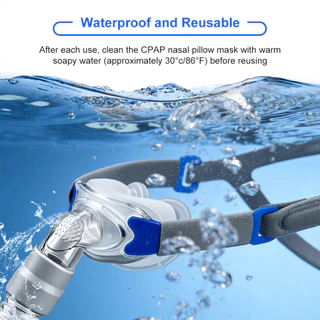 P10 จมูกหมอนหน้ากากสําหรับ Cpap Auto Machine Include SML สามขนาดซิลิโคนเบาะ All In One แพคเกจหมวกเหมาะกับ 22 มม.