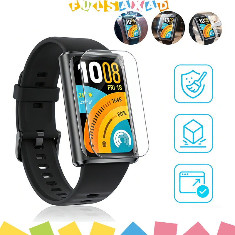 แก้วนิรภัย 9D แผ่นฟิล์ม / ฟิล์มอ่อน for Smartwatch Huawei Band 11/11 Pro /10 9 8 7 NFC อุปกรณ์ป้องกั