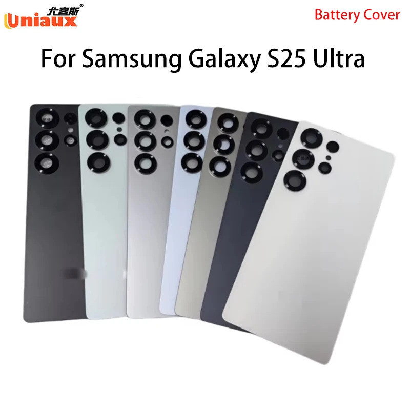 ฝาครอบกระจกด้านหลังสําหรับ Samsung Galaxy S25 Ultra S938B S938U S938N S938W ฝาหลังแบตเตอรี่เปลี่ยนที