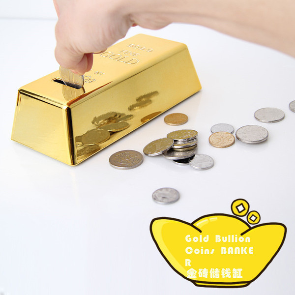 กระปุกออมสินใหญ่ กระปุกออมสิน Gold Bar Coin Bank Gold Bar Coin Bank Gold Bar Coin Bank