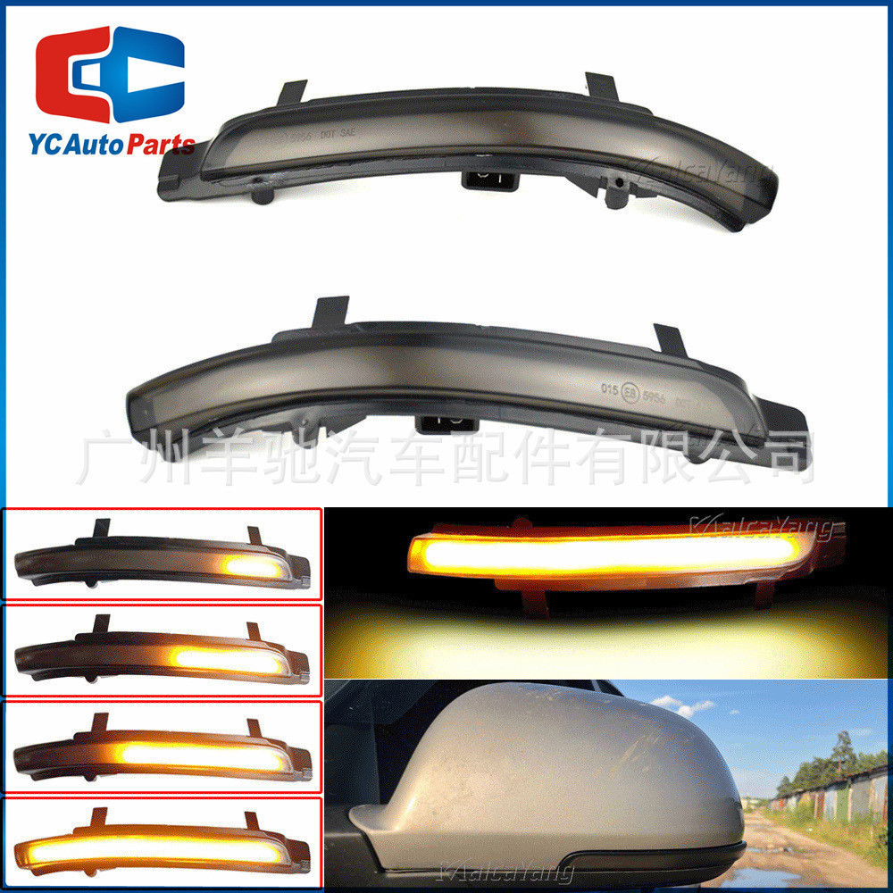 เหมาะสําหรับ Skoda Mingrui 1Z3 1Z5 Speedy 3T4 3T5 Running Water Light กระจกมองหลัง LED ไฟเลี้ยวรถอุป