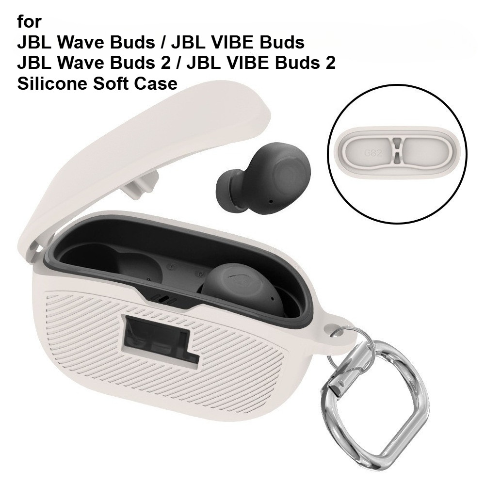 for JBL Wave Buds 2 Case JBL Wave Buds Silicone Soft Case Suitable for JBL VIBE Buds Shockproof Shell Protective Cover