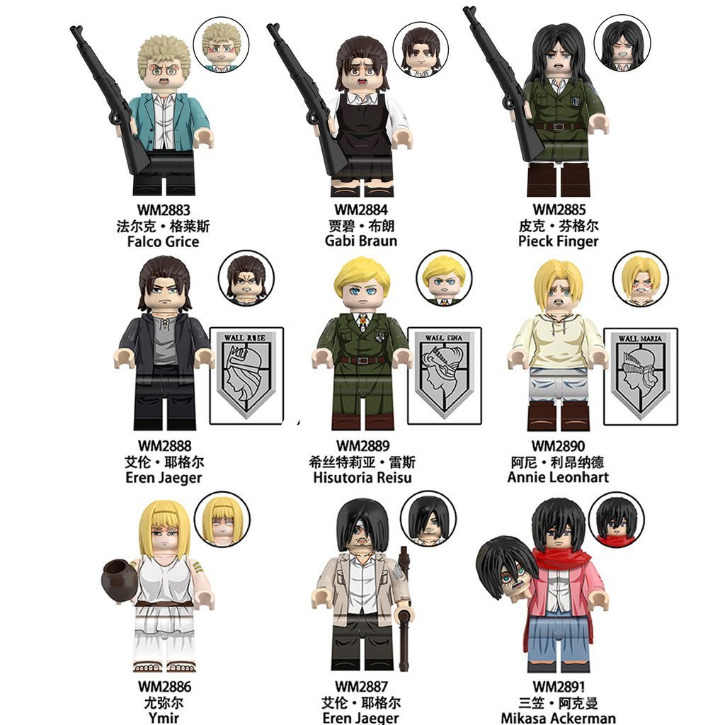เหมาะสําหรับ Youmier Mikasa Allen Badge Third Party Building Block Minifigure ของเล่น WM6204
