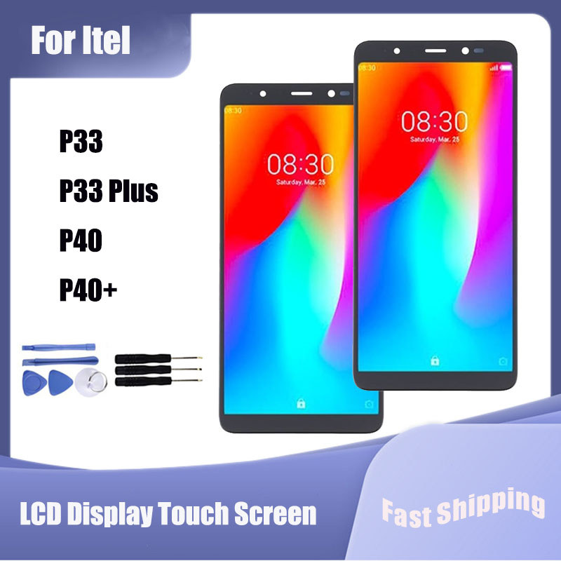สําหรับ Itel P33 P33 Plus P40 P40 + จอแสดงผล LCD หน้าจอสัมผัสเปลี่ยน