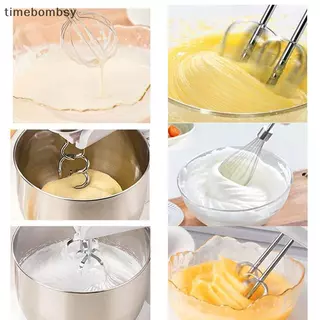 (เวลา) 1/2/4 ชิ้นเครื่องตีไข่ไฟฟ้ากวนตะขอ, สแตนเลสทนทานมือถือไข่ปัดผสม Sti Kitchen Mixer (TH)
