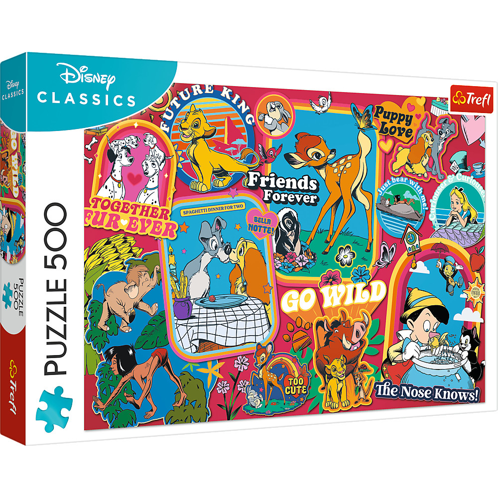 TREFL Jigsaw จิ๊กซอว์ ดิสนี่ย์ จำนวน 500 ชิ้น รุ่น Disney Over the Years (48x34 cm.) ลิขสิทธิ์แท้ 100% พร้อมส่ง