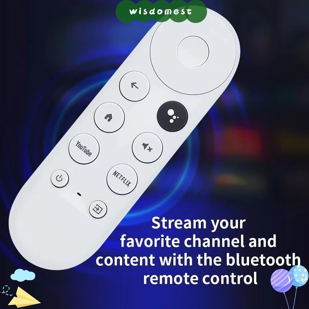 WISDOMEST เปลี่ยนรีโมทคอนโทรลด้วยเสียง, สีหิมะ 4K สําหรับ Google Chromecast Remote, HD เปลี่ยนการออก