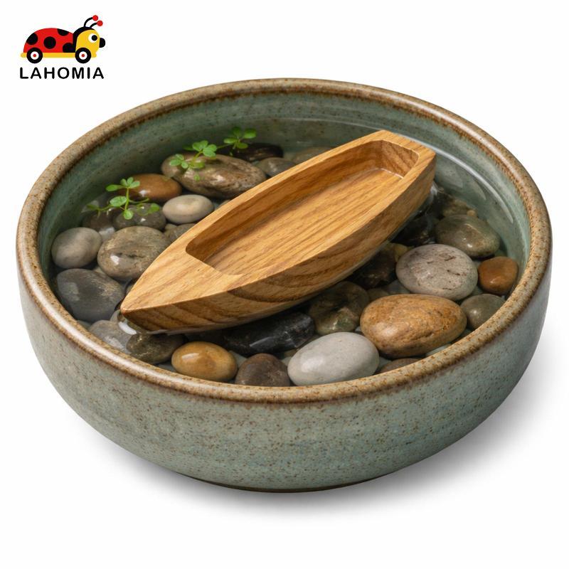 [ลาโฮเมีย] เรือไม้พรีเมี่ยมมินิโมเดลหัตถกรรมตกแต่งของเล่นสําหรับโฮมออฟฟิศปาร์ตี้ห้องเดสก์ท็อปตกแต่ง