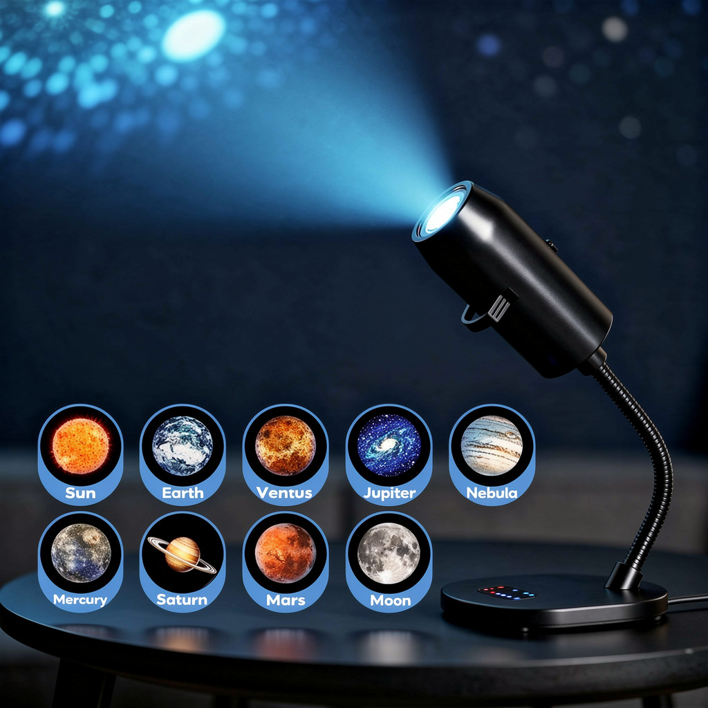 Star Projector Sky Light USB LED หมุนตกแต่งห้องนอนแบบพกพา Planetarium โคมไฟกลางคืนของขวัญ