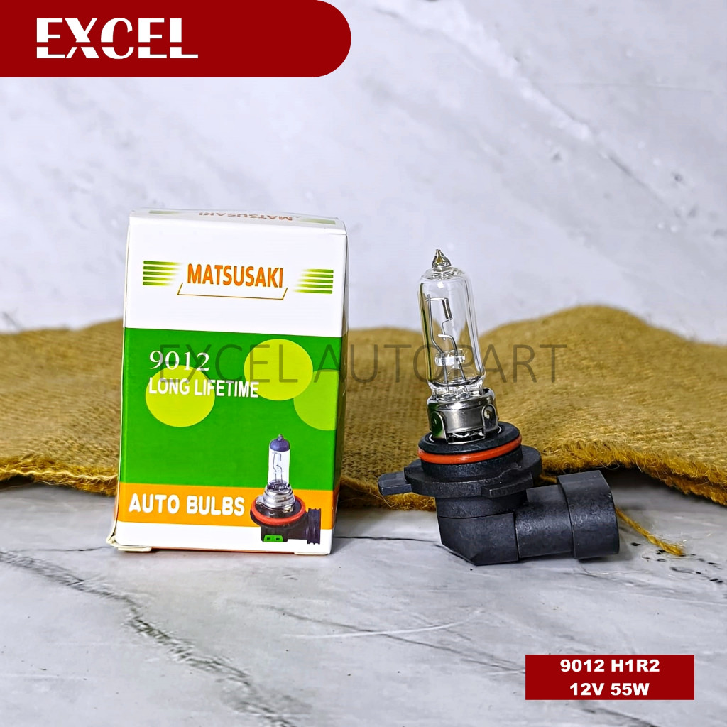 9012 12V 55W - หลอดไฟฮาโลเจนรถยนต์ 9012 / H1R2 12V 55W - MATSUSAKI