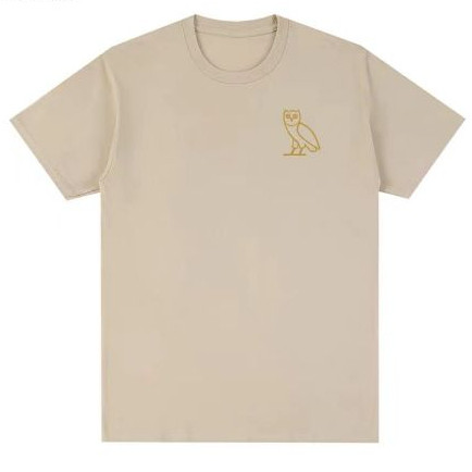 Drake OVO เป็ดนกฮูกกราฟิก Tee CLB ธีมอัลบั้มรอบคอแขนสั้นพัดลมเพลง Streetwear คอลเลกชันผู้ชายผู้หญิง